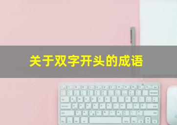 关于双字开头的成语