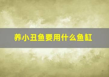 养小丑鱼要用什么鱼缸