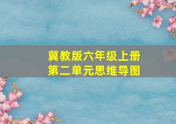 冀教版六年级上册第二单元思维导图