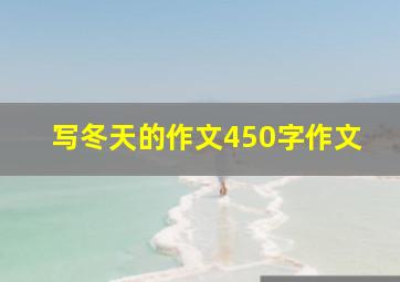 写冬天的作文450字作文