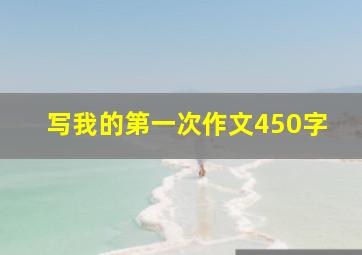 写我的第一次作文450字