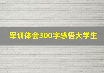 军训体会300字感悟大学生