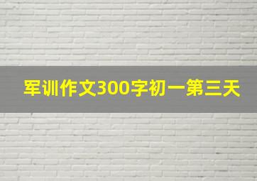 军训作文300字初一第三天