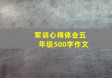 军训心得体会五年级500字作文