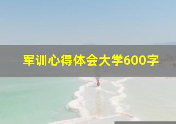 军训心得体会大学600字