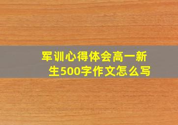 军训心得体会高一新生500字作文怎么写