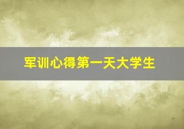 军训心得第一天大学生