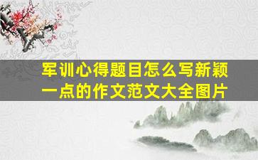 军训心得题目怎么写新颖一点的作文范文大全图片