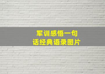 军训感悟一句话经典语录图片