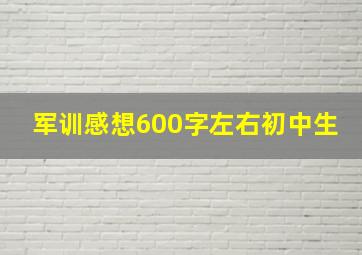 军训感想600字左右初中生