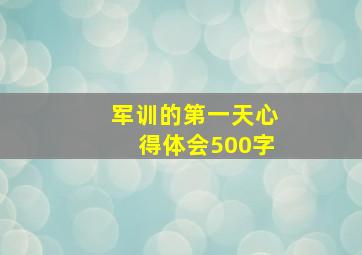 军训的第一天心得体会500字