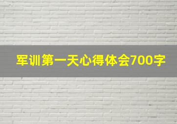 军训第一天心得体会700字