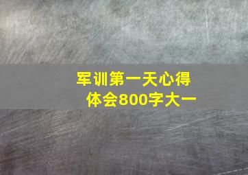 军训第一天心得体会800字大一