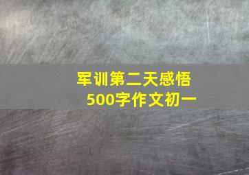 军训第二天感悟500字作文初一