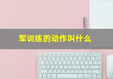 军训练的动作叫什么