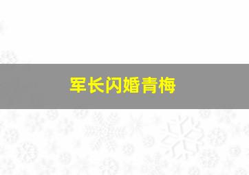 军长闪婚青梅