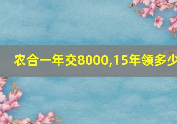 农合一年交8000,15年领多少