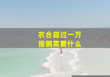 农合超过一万报销需要什么