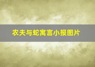 农夫与蛇寓言小报图片