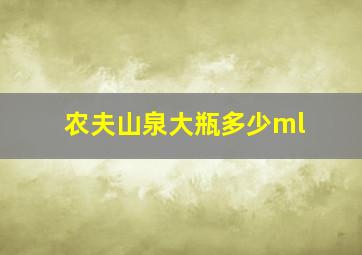 农夫山泉大瓶多少ml