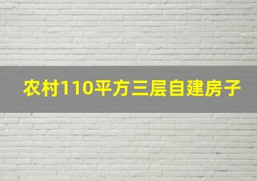 农村110平方三层自建房子