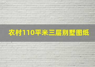 农村110平米三层别墅图纸