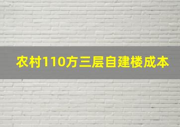 农村110方三层自建楼成本