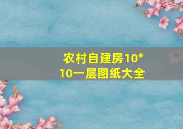 农村自建房10*10一层图纸大全