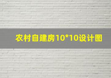 农村自建房10*10设计图