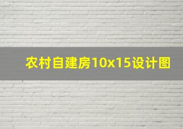 农村自建房10x15设计图