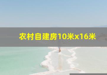 农村自建房10米x16米