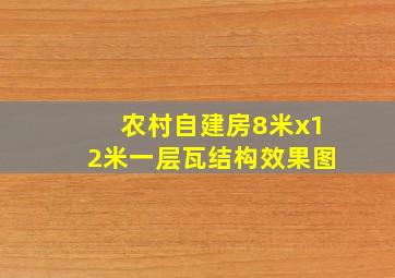 农村自建房8米x12米一层瓦结构效果图