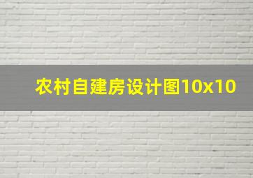 农村自建房设计图10x10