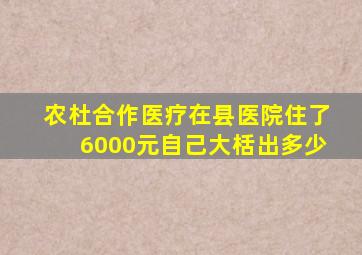 农杜合作医疗在县医院住了6000元自己大栝出多少