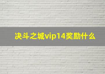 决斗之城vip14奖励什么