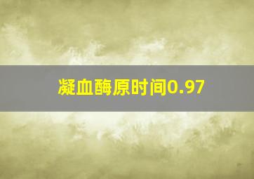 凝血酶原时间0.97