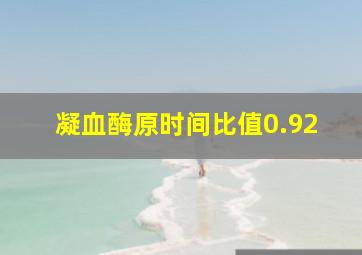 凝血酶原时间比值0.92