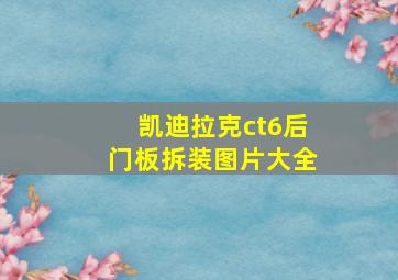 凯迪拉克ct6后门板拆装图片大全