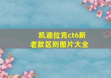 凯迪拉克ct6新老款区别图片大全