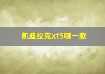 凯迪拉克xt5哪一款