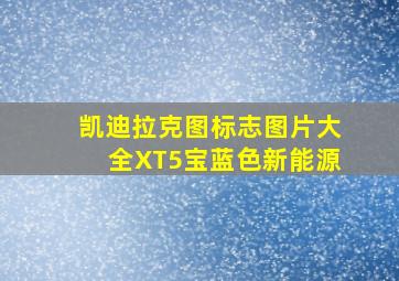 凯迪拉克图标志图片大全XT5宝蓝色新能源