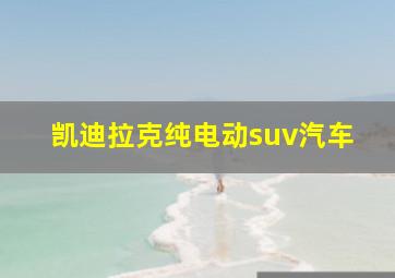 凯迪拉克纯电动suv汽车