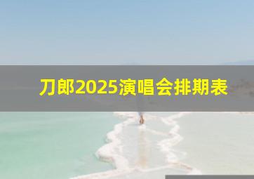 刀郎2025演唱会排期表