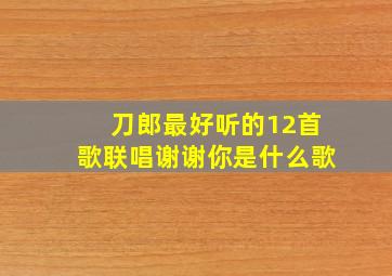 刀郎最好听的12首歌联唱谢谢你是什么歌