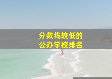 分数线较低的公办学校排名