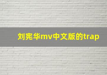 刘宪华mv中文版的trap