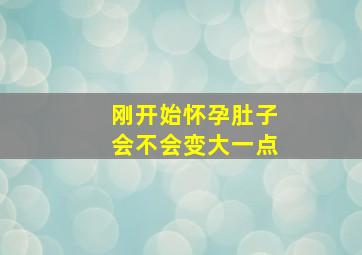 刚开始怀孕肚子会不会变大一点