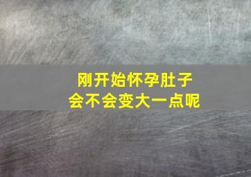 刚开始怀孕肚子会不会变大一点呢