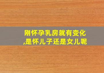 刚怀孕乳房就有变化,是怀儿子还是女儿呢