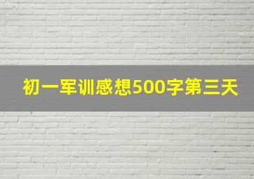 初一军训感想500字第三天